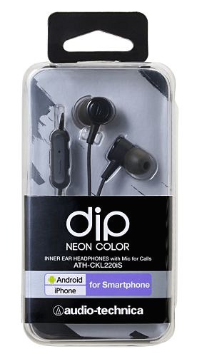 ydip NEON COLORzaudio-technica/ϰ̫ݗpŰ԰ͯ/ATH-CKL220iS BK ׯ