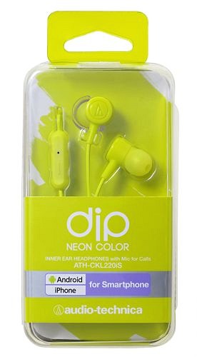 ydip NEON COLORzaudio-technica/ϰ̫ݗpŰ԰ͯ/ATH-CKL220iS LGR ײĸذ