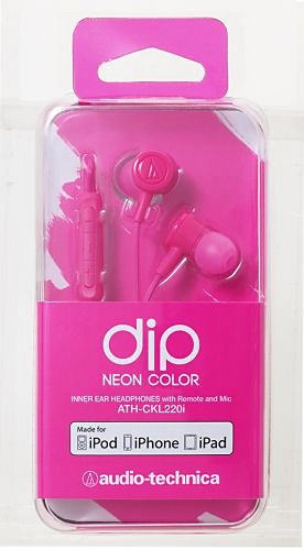 ydip NEON COLORzaudio-technica/iPod iPhone iPadpŰ԰ͯ/ATH-CKL220i PK ݸ