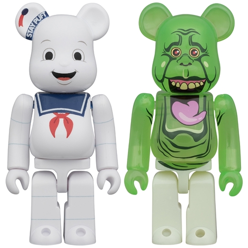 BE@RBRICK 2PCS SET STAY PUFT MARSHMALLOW MAN & SLIMER 