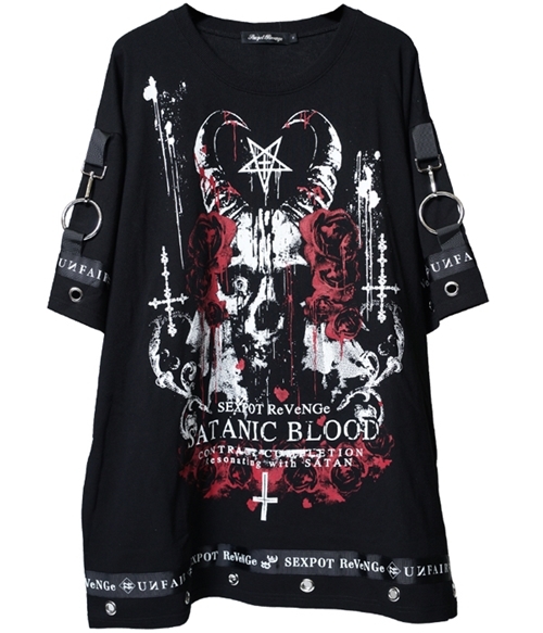 SATANIC BLOOD PUNKISH DETAIL LOGO LINE ޯ Ŀ  ~  + 