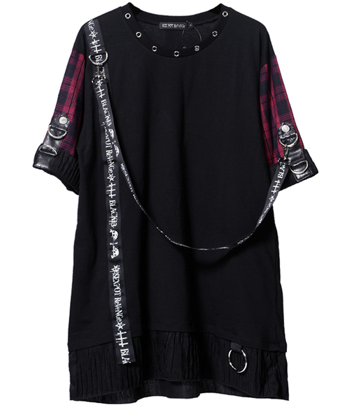 PUNKISH LOGO BELT CHECK ڲ԰ Ŀ {