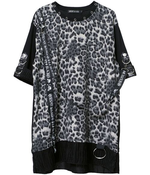 PUNKISH LOGO BELT LEOPARD ڲ԰ Ŀ {ˮ