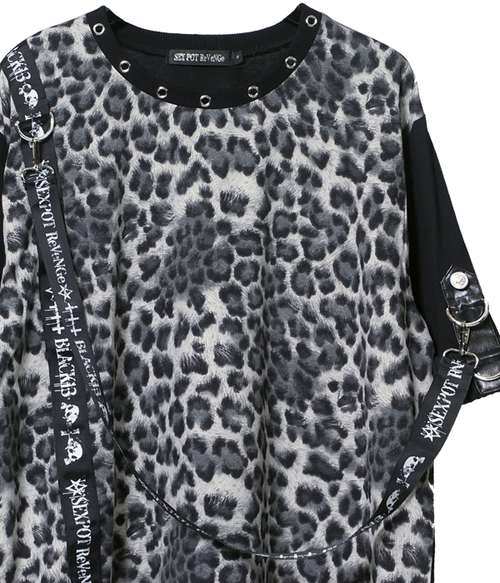 PUNKISH LOGO BELT LEOPARD ڲ԰ Ŀ {ˮ