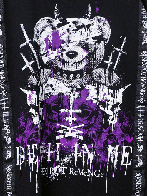 DEVIL IN ME SHOULDER ZIP & LOGO LINE ڲ԰ Ŀ {~{