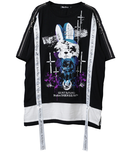 GHOST BUNNY SHOULDER ZIP & LOGO ڲ԰ Ŀ  +  x  + 