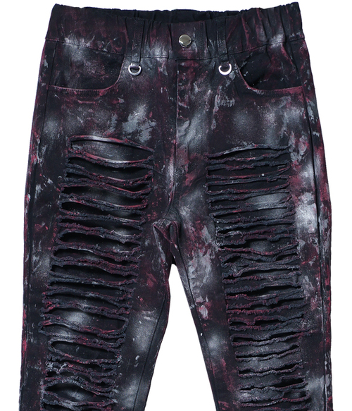 DESTROY PUNK SLASH STRETCH ��ư ���� RED ���{�Ԍn�߲��