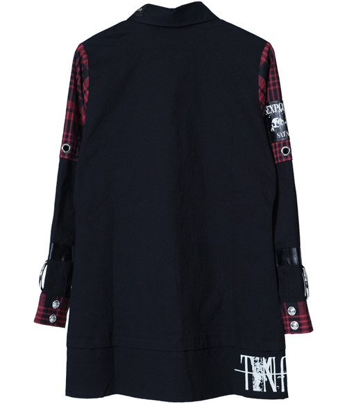 SKULL DARK PUNKISH CHECK ��� �ެ��� ��+������