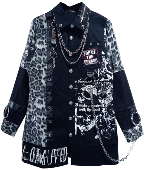 CUSTOM SKULL DARK PUNKISH LEOPARD  ެ +ˮ