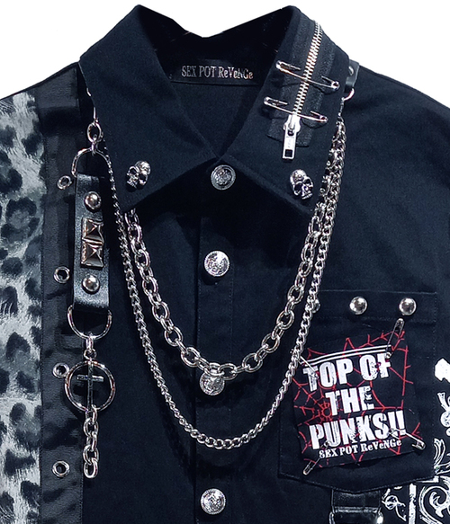 CUSTOM SKULL DARK PUNKISH LEOPARD ��� �ެ��� ��+ˮ���