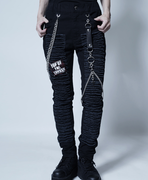 CUSTOM PUNKISH SLASH STRETCH ��ư ���� ��