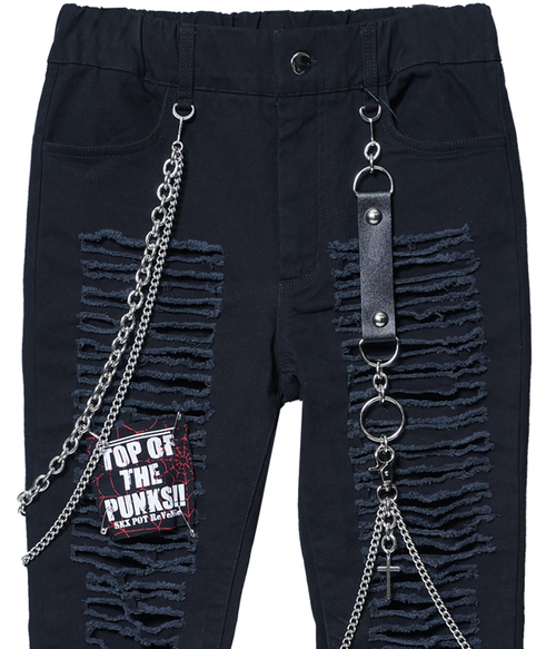 CUSTOM PUNKISH SLASH STRETCH ��ư ���� ��