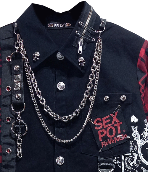 CUSTOM SKULL DARK PUNKISH CHECK  ެ +