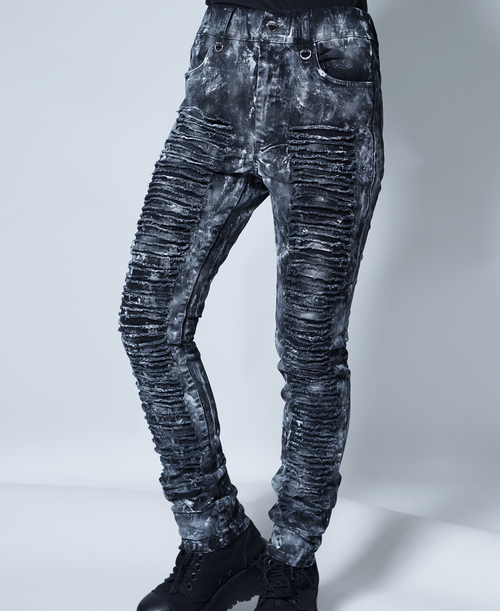 DESTROY PUNK SLASH STRETCH ��ư ���� WHT ���{���n�߲��