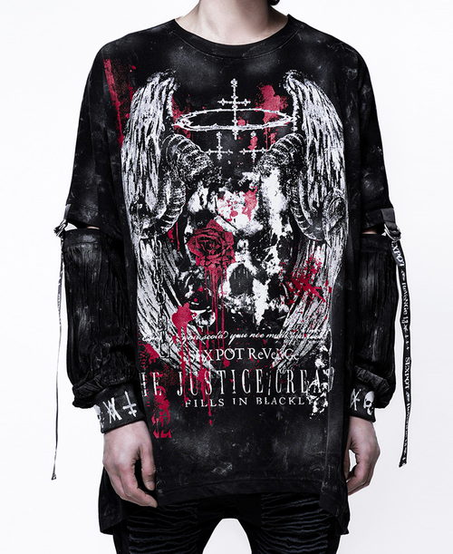 Grunge Bondage Washer Sleeve Cutsew Justice Created ��+ܯ������n/��+��/���ް