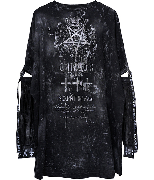 Grunge Bondage Washer Sleeve Cutsew Justice Created ��+ܯ������n/��+��/���ް