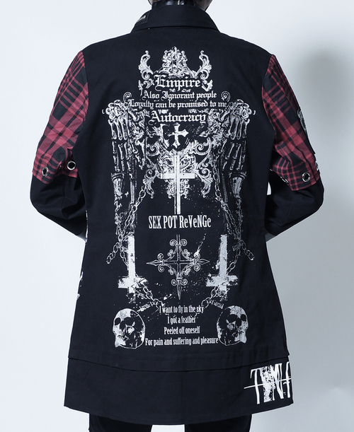 THSONE OF BONES SKULL DARK PUNKISH CHECK ��� �ެ��� ��+�������~��+���ް