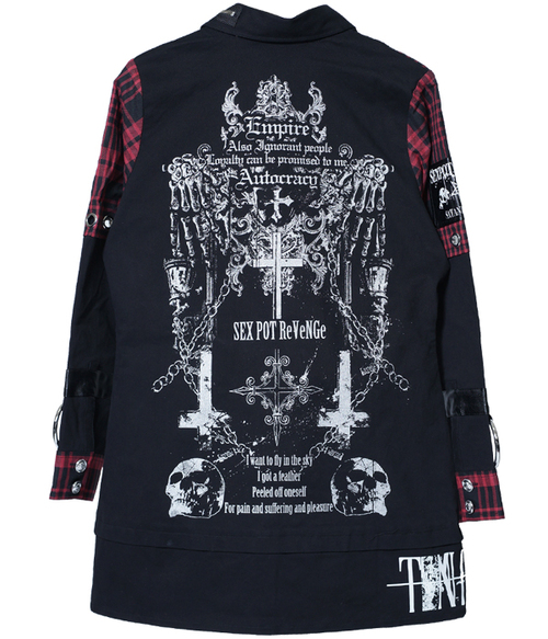 THSONE OF BONES SKULL DARK PUNKISH CHECK ��� �ެ��� ��+�������~��+���ް