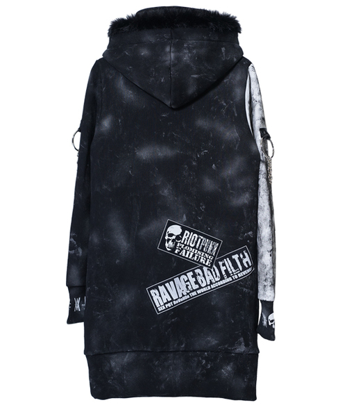 CUSTOM REVERSE SKULL LONG ZIP �߰� ��+��