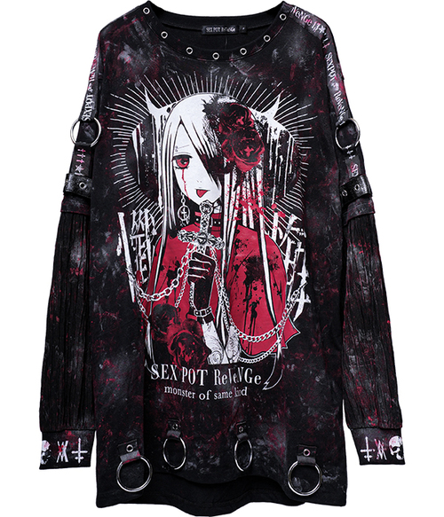 Grunge Belt&Sid Ring Design Washer Cutsew ��� ��+ܯ������n/��+��/��