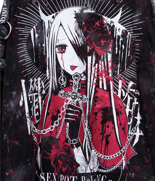 Grunge Belt&Sid Ring Design Washer Cutsew ��� ��+ܯ������n/��+��/��