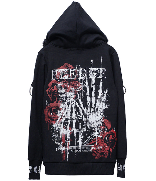 PLEDGE REVERSE SKULL SHORT ZIP ߰ ~+