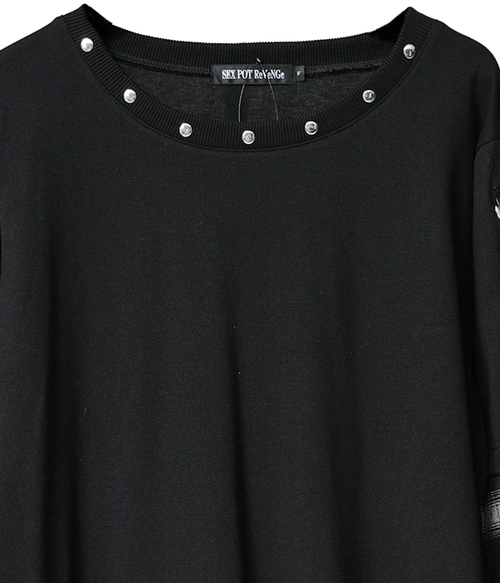 LACE UP SLEEVE ASYMMETRY PUNKISH ��Ŀ� ���{������