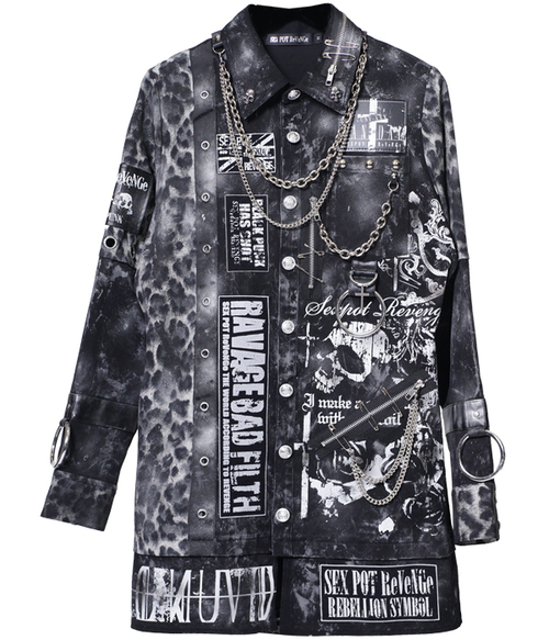 CUSTOM THRONE OF BONES SKULL DARK PUNKISH LEOPARD ��� �ެ��� ��+ˮ��� x �����ݼމ��H
