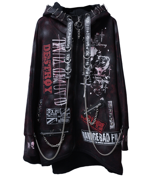 CUSTOM ROUGE CROSS PONCHO ZIP �߰� ��