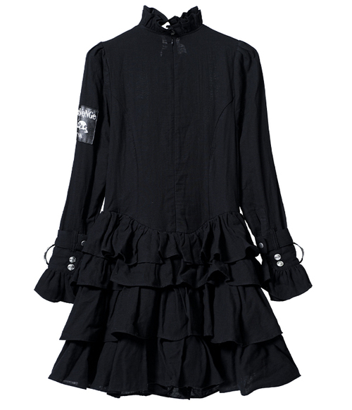 Vandal Queen Black Gauze Frill Onepiece BODY ���@Print Color ��