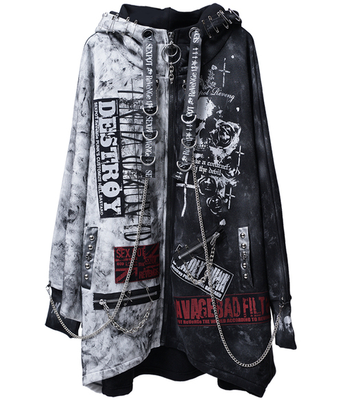 CUSTOM ROUGE CROSS PONCHO ZIP �߰� ���{��
