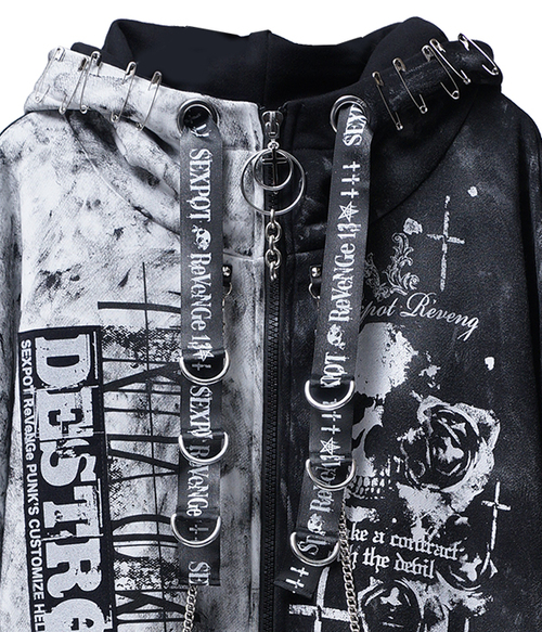 CUSTOM ROUGE CROSS PONCHO ZIP �߰� ���{��