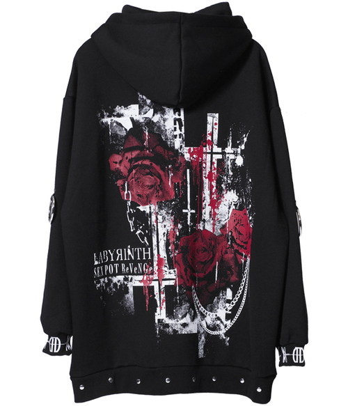 LABYRINTH LOGO BELT BONDAGE DESIGN BLACK ZIP ߰  x + 