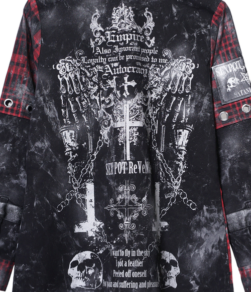CUSTOM THSONE OF BONES SKULL DARK PUNKISH CHECK ��� �ެ��� ��+������ x �����ݼމ��H