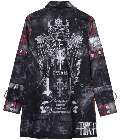 CUSTOM THSONE OF BONES SKULL DARK PUNKISH CHECK ��� �ެ��� ��+������ x �����ݼމ��H