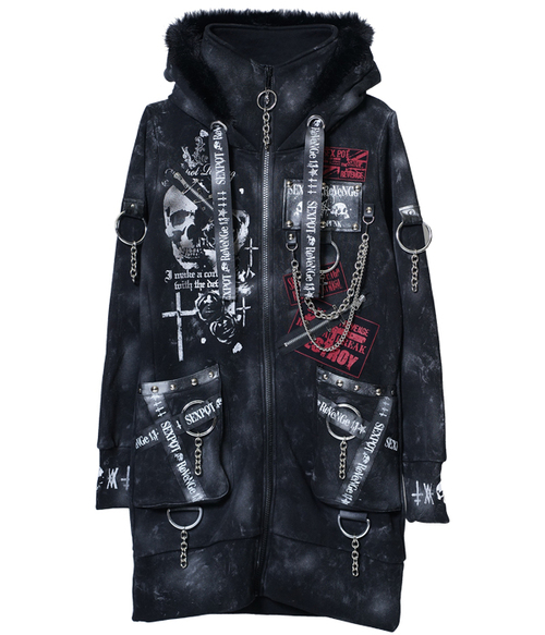 CUSTOM REVERSE SKULL LONG ZIP ߰ 