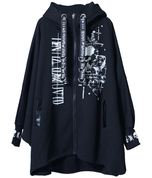 ROUGE CROSS PONCHO ZIP �߰� ��