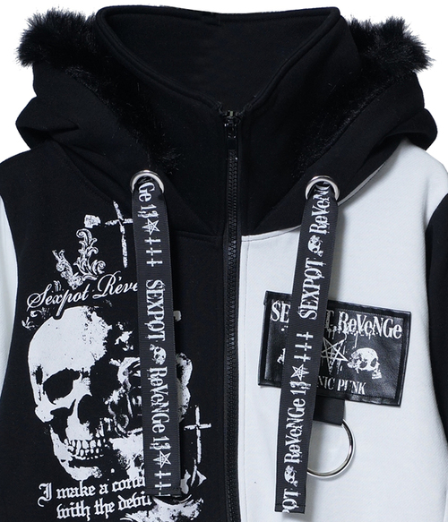 ���ݕt���΁H REVERSE SKULL LONG ZIP �߰� ��+�� x ��+��ݸ