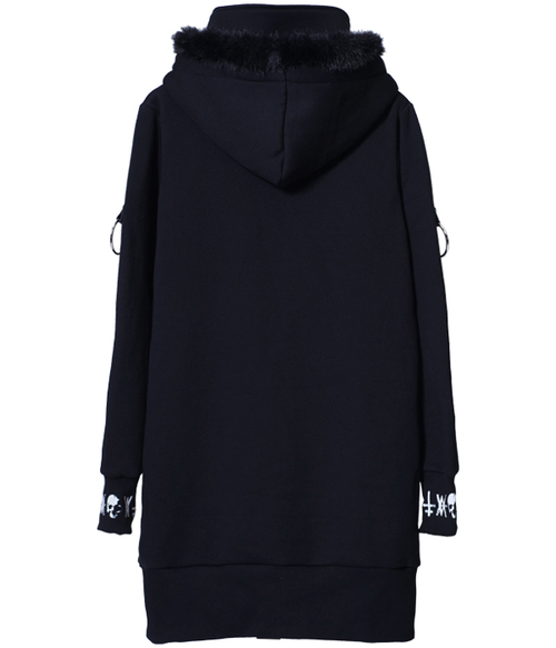REVERSE SKULL LONG ZIP �߰� ��