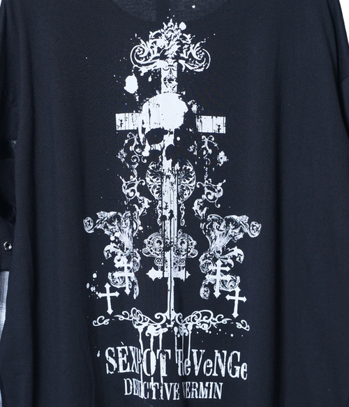 CROSS BELT PUNKISH CHECK SLEEVE ��Ŀ� ���{������