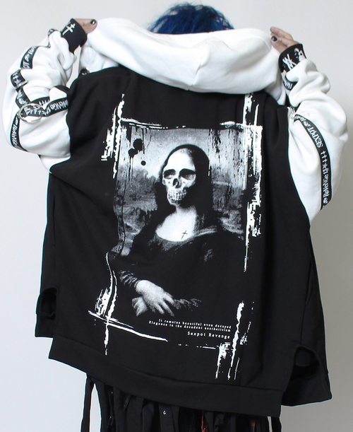 SKULL MARIA SKULL CROSS HIGH NECK HOOD ZIP �߰� ���{��