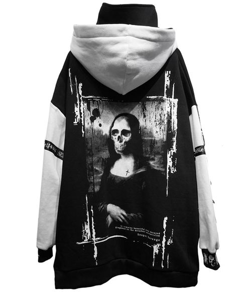 SKULL MARIA SKULL CROSS HIGH NECK HOOD ZIP �߰� ���{��