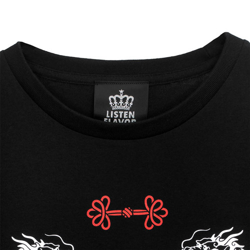 LISTEN FLAVOR ��׺������T��� BLACK�~RED