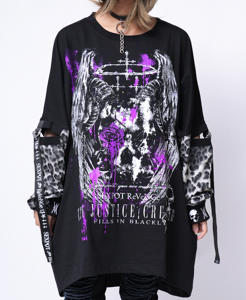 JUSTICE CREATED BONDAGE LEOPARD SLEEVE ��Ŀ� ���{ˮ����~���{��