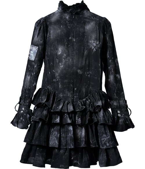 Custom Vandal Queen Black Gauze Frill Onepiece BODY ���@Print Color ��