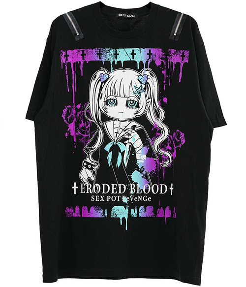 Shoulder Zip Big Cutsew Eroded Blood 