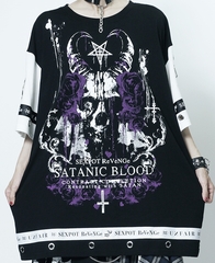 SATANIC BLOOD PUNKISH DETAIL LOGO LINE ޯ Ŀ  +  ~ +