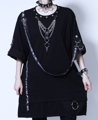 CUSTOM PUNKISH LOGO BELT BLACK ڲ԰ Ŀ 