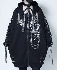 CUSTOM LACE UP SLEEVE DEVIL HORNS HOOD ޯ ߰ 