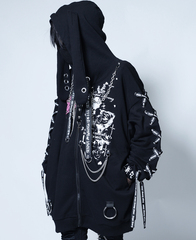 CUSTOM LACE UP SLEEVE RABBIT EARS HOOD ޯ ߰ 